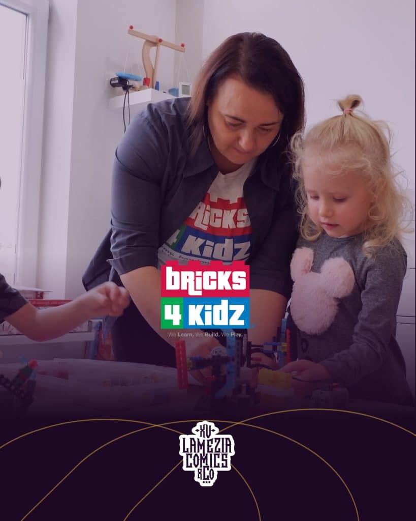 Bambini giocano con mattoncini Bricks 4 Kidz