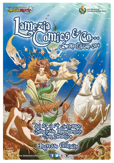 Poster Lamezia Comics 2014 fantasy art