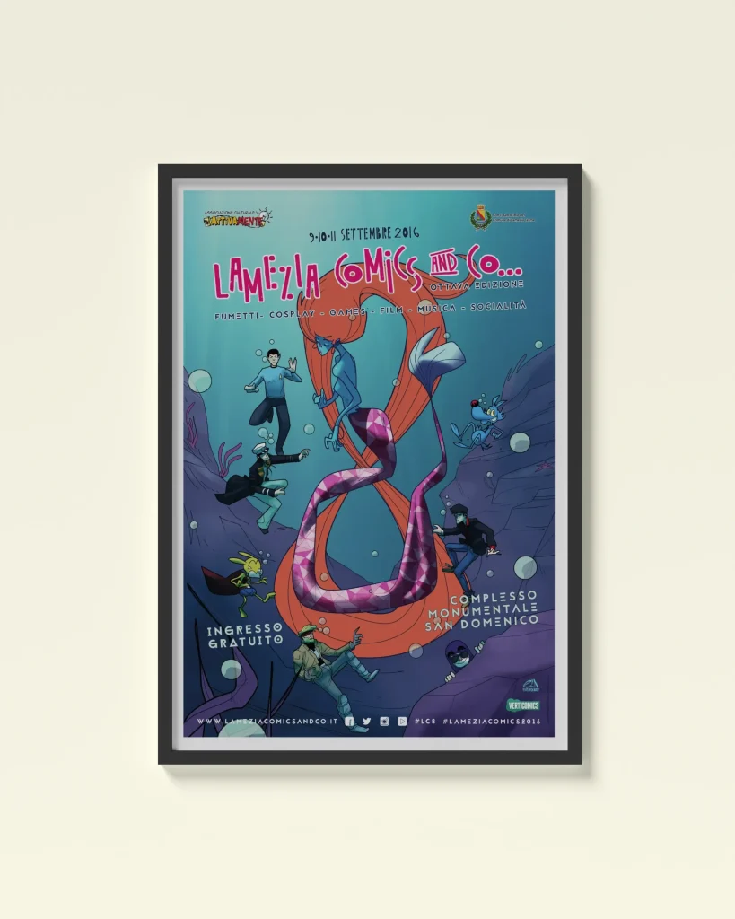 Poster Lamezia Comics and Co 2016 subacqueo
