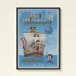 Poster Lamezia Comics con nave e personaggi cartoon
